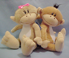 hugging monkeys stuffed animals