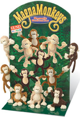 stuffed monkey with magnetic hands