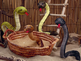 The Gund Snake Charmer Collection are poseable plush scaly looking snakes in several colors!