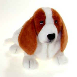 These cuddly soft chubby plush Pampered Pets Basset Hounds are just adorable and made by Dakin.