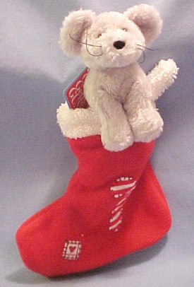 Cuddly soft and cute to boot! These Christmas and Valentines Day plush mice are dressed up for the Holidays.