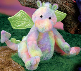 Mystical Creatures from Dragons to Unicorns in adorable cuddly soft stuffed animal toys, purses, puppets and MORE!