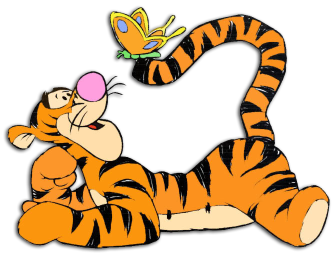 Tigger with butterfly image