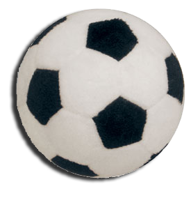 We have a unique soccer collectible gifts. A soft plush Soccer Ball with sound, sure to make the Crowd Cheer!