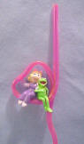Jim Henson's The Muppets Kermit & Miss Piggy Silly Sipper Straw  12 inches long