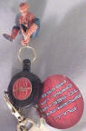 Spider-Man Hanging from Web Retractable Key Chain  3 3/4 inches