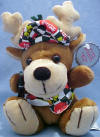 Coca Cola Bean Bag Plush #0168 Reindeer w/ Logo Vest & Beanie (from the Fall of 1998 Set) 7 1/2 inches