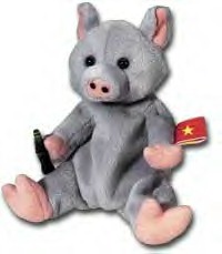 Coca Cola Bean Bag Plush Blubby the Pot Belly Pig from Vietnam - (International Series 4 Retired 1999) The Pot Belly Pig that in its live form has enjoyed recent popularity as a household pet represents Vietnam, where Coca-Cola became available to everyone in 1994.