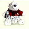 #0264 Coca Cola Golfer Polar Bear Bean Bag Plush 6 inches