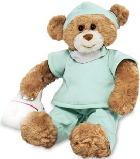 teddy bear in nurse uniform