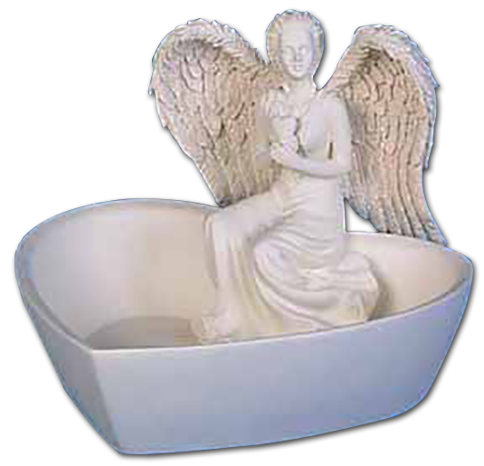 Angel of Serenity Heart Ceramic Dish