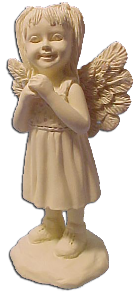 Mountain of Angels Figurine Oh Please Angel Girl with Pigtails Begging