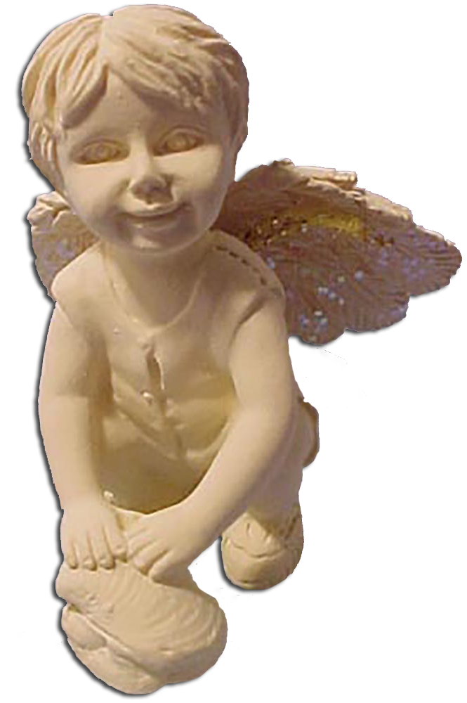 Mountain of Angels Figurine Oops Angel Boy Covering Up His Oops