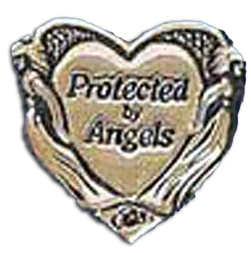 Protected By Angels Gold Lapel Pin