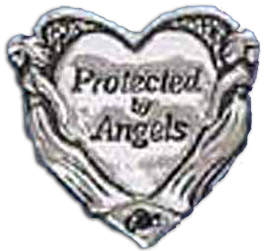 Protected By Angels Silver Lapel Pin
