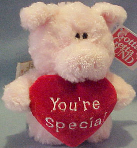 The adorable Valentines Plush Chubby Puffs are cuddly soft cows, pigs, raccoons, poodles and puppy dogs. They carry chubby plush Love messages from some of your favorite animals!