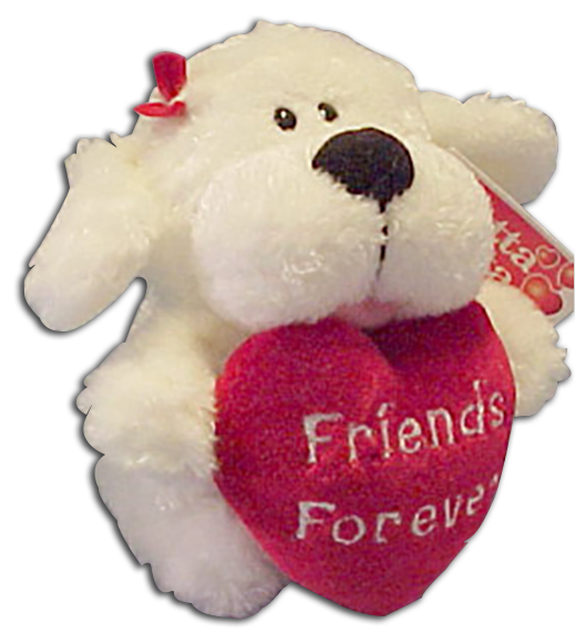 valentine's day stuffed dog