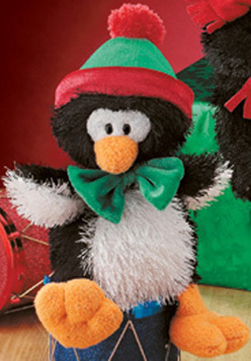 Adorable Christmas plush penguins all dressed up for Christmas and ready to play as these stuffed animals.