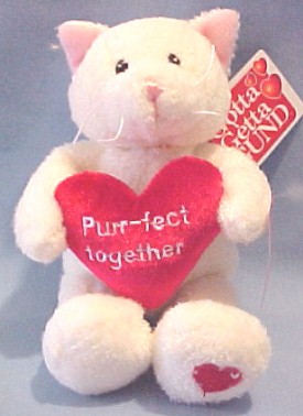 valentines day cat stuffed animal