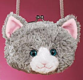 stuffed cat purse