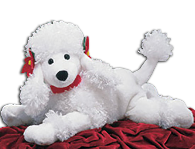 plush poodle stuffed animals for the holidays Valentine's day and Christmas