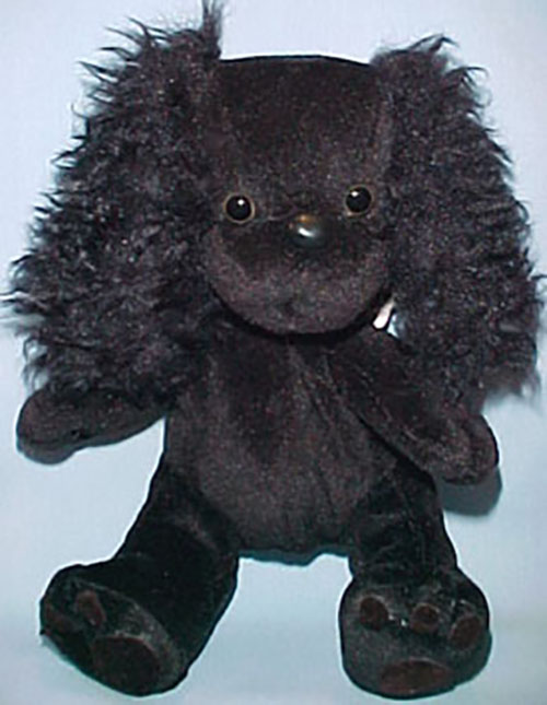 black cocker spaniel stuffed animal