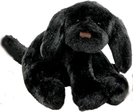 Cute and cuddly plush chocolate labs, black labs and yellow labs that are simply squeezable stuffed animals.