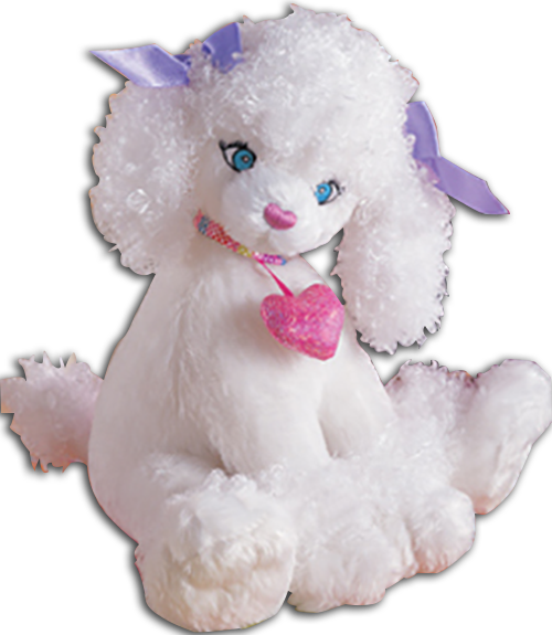 Cuddly soft plush poodle stuffed animals