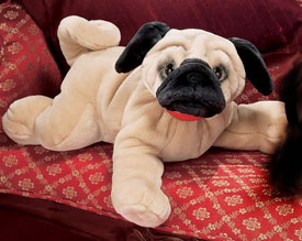 These cuddly soft plush stuffed animal Pugs are just adorable. They are sure to please any Pug fan!