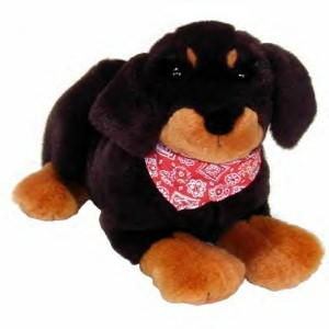 These cuddly soft plush Rottweilers are just adorable as stuffed animals and MORE.