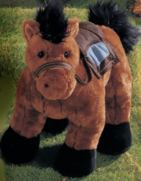 Adorable cuddly soft horses from the size that fits in the palm of your hand to large plush horses that you can cuddle up with.