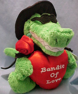Adorable Frogs and Alligators dressed up in their Valentines best as these Valentines plush.