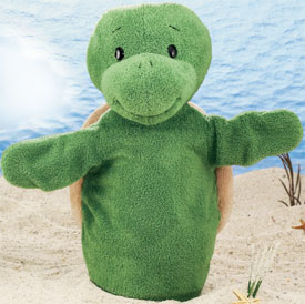 Puppets tickle the imagination and what better than a Frog and Turtle to do that!