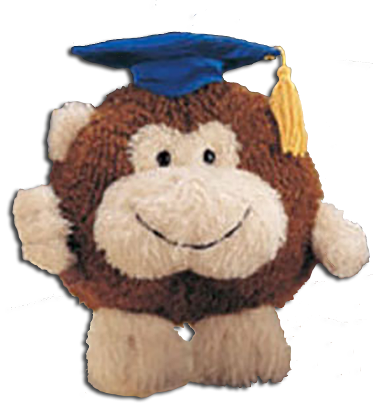 Graduation Plush Monkeys