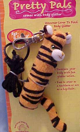 Tiger Glitter Necklaces and Keychains