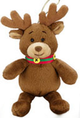 These Reindeer Christmas Ornaments are ADORABLE and made from a soft plush fabric.