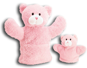 Two Hand Puppets one for baby one for you!  What a GREAT way to play with Baby