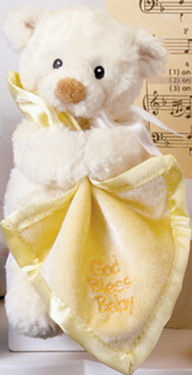 God Bless Baby Musical Teddy Bears