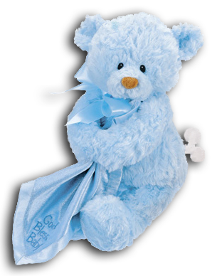 Adorable God Bless Baby Teddy Bears to decorate the Christian theme nursery or just to welcome the newborn into this world. The God Bless Baby Teddy Bears come in plush stuffed animals, Musical Plush Bears, Pacifier Clips and Wrist rattles.