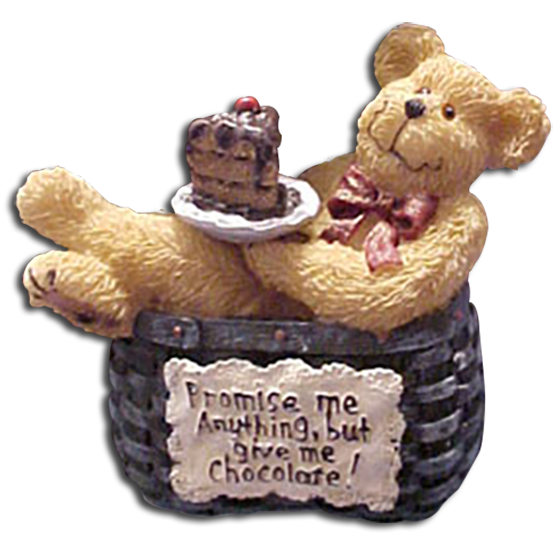 Adorable Bears inside baskets each sending a special message.