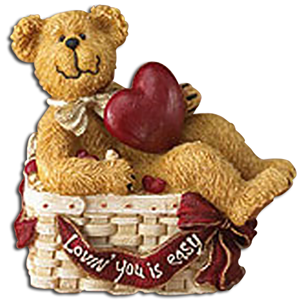  Adorable Bears inside baskets sending a special message for Valentine's Day.