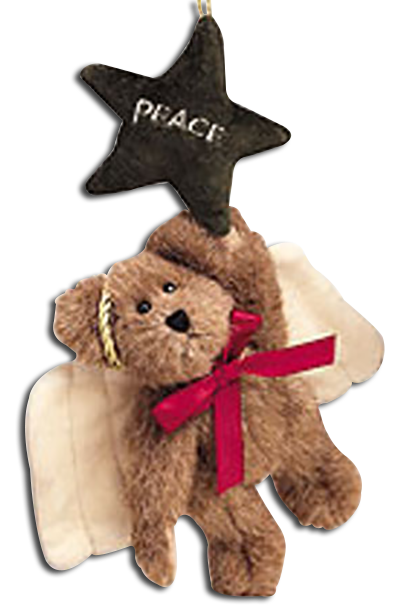 Boyds Bears came out with Plush Angel Teddy Bears to hang as ornaments on your Christmas Tree.