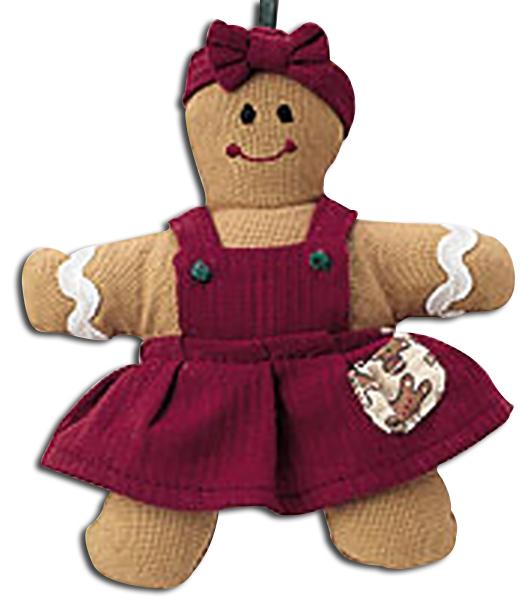 Boyds Ornaments were made in adorable Gingerbreadman and Gingerbreadwoman. These adorable well detailed gingerbradmen oranments are soft plush.