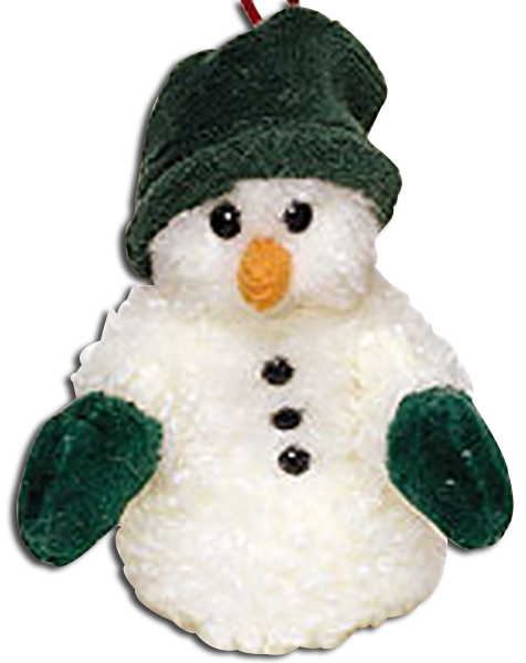 Boyds adorable Snowman ornaments are full of fluff and ready to hang on your Christmas Tree.