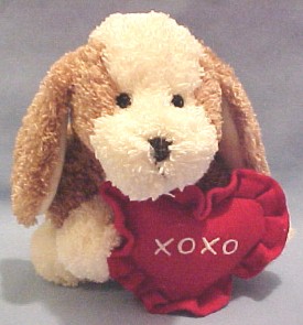 Boyds J.B Beans and Asscociates Collection has ADORABLE Puppy Dogs sending a Valentine's Day Message of Love!