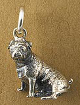Sterling Silver Pug Charms