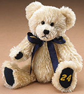 Boyds Racing Family Lil' Racin' Fuzzies are fully jointed mini Boyds Bears feature silky soft fur and bean and poly filling. Lil' Racin' Fuzzies feature paw pads and neck ribbons in the team color of one of NASCAR's most popular drivers.
