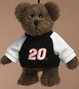 Boyds Teddy Bears dressed in Tony Stewart NASCAR jumpsuits and T-shirts in plush and resin Teddy Bear Christmas Ornaments!
