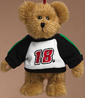 Boyds Teddy Bears dressed in Bobby Labonte NASCAR Jumpsuits in plush Teddy Bears, Resin Figurines, and Christmas Ornaments.