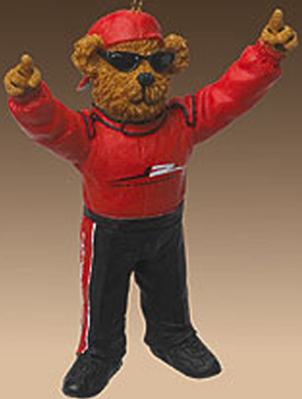 Boyds Teddy Bears dressed like Dale Earnhardt Jr. in NASCAR Licensed jumpsuits and T-shirts in adorable Teddy Bear Christmas Ornaments!